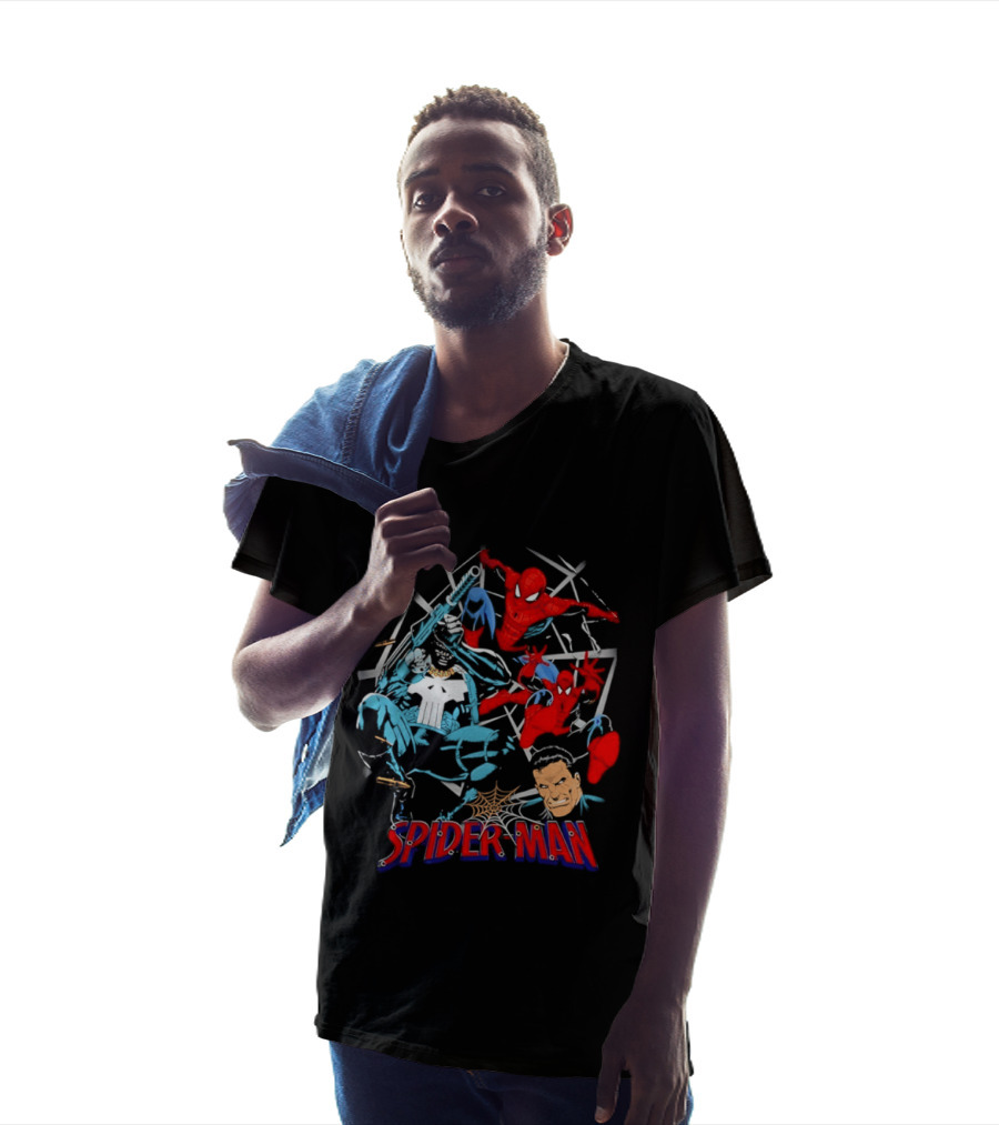 Spider Man Punisher Marvel Comics Crossover Action T-Shirt