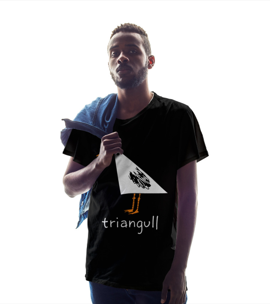 Triangull Seagull Triangle Bird Pun Triangular Art Bird T-Shirt