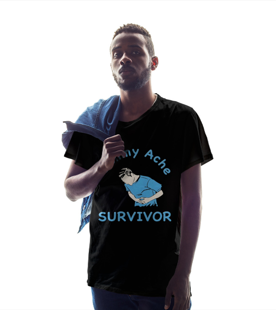 Tummy Ache Survivor Blue Figure T-Shirt