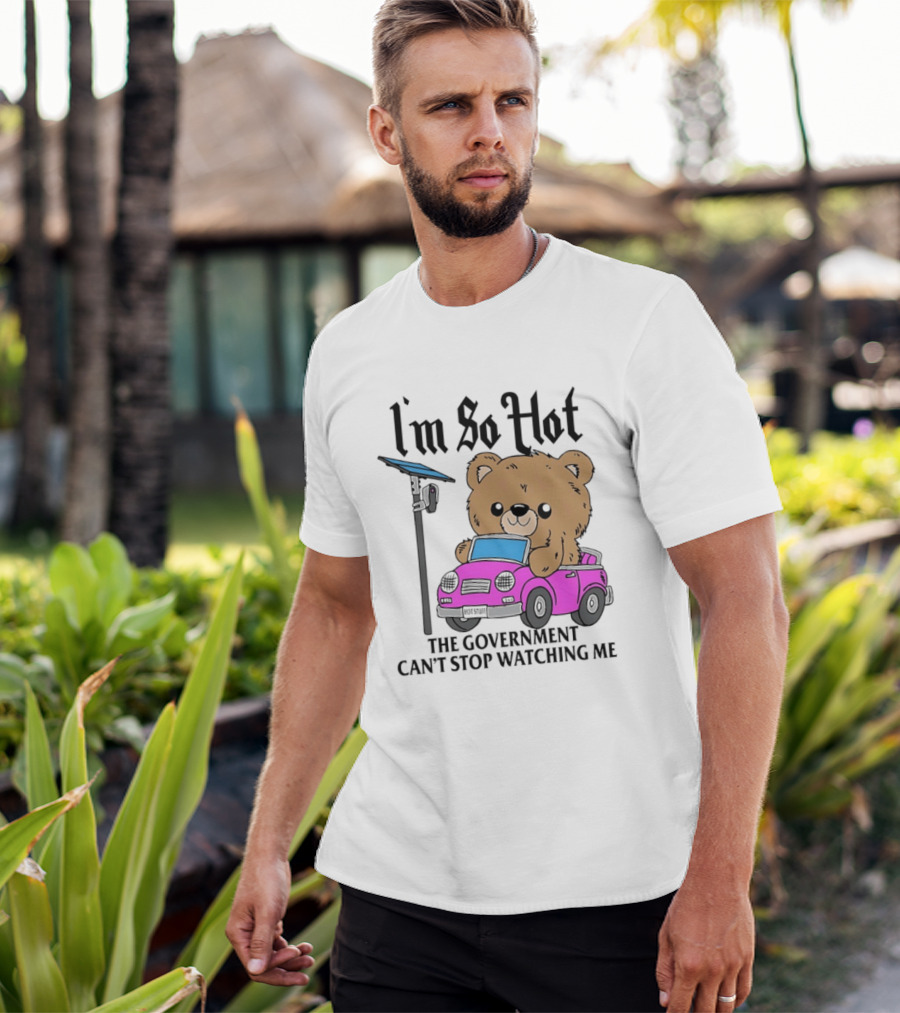 I'm So Hot Bear In Pink Car The Government Can't Stop Ing Me T-Shirt