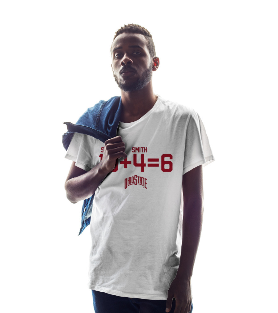 Jeremiah Smith 4 Ohio State Buckeyes Sayin Smith 10 + 4 = 6 Ohio State T-Shirt