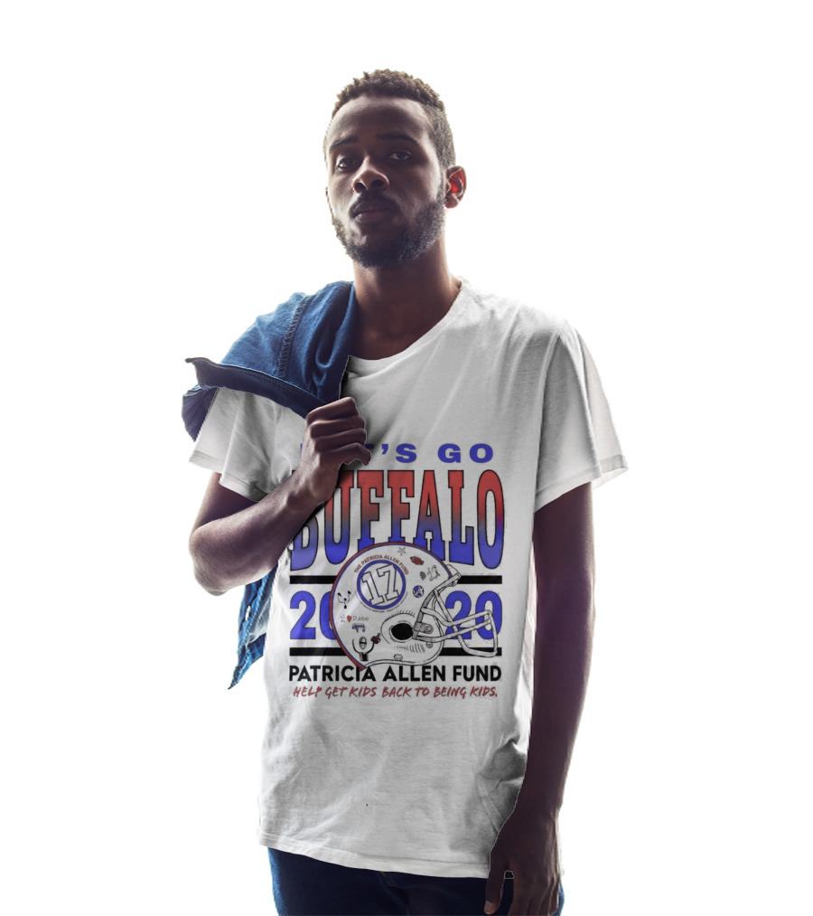 Let's Go Buffalo Patricia Allen Fund 2020 17 Helmet T-Shirt