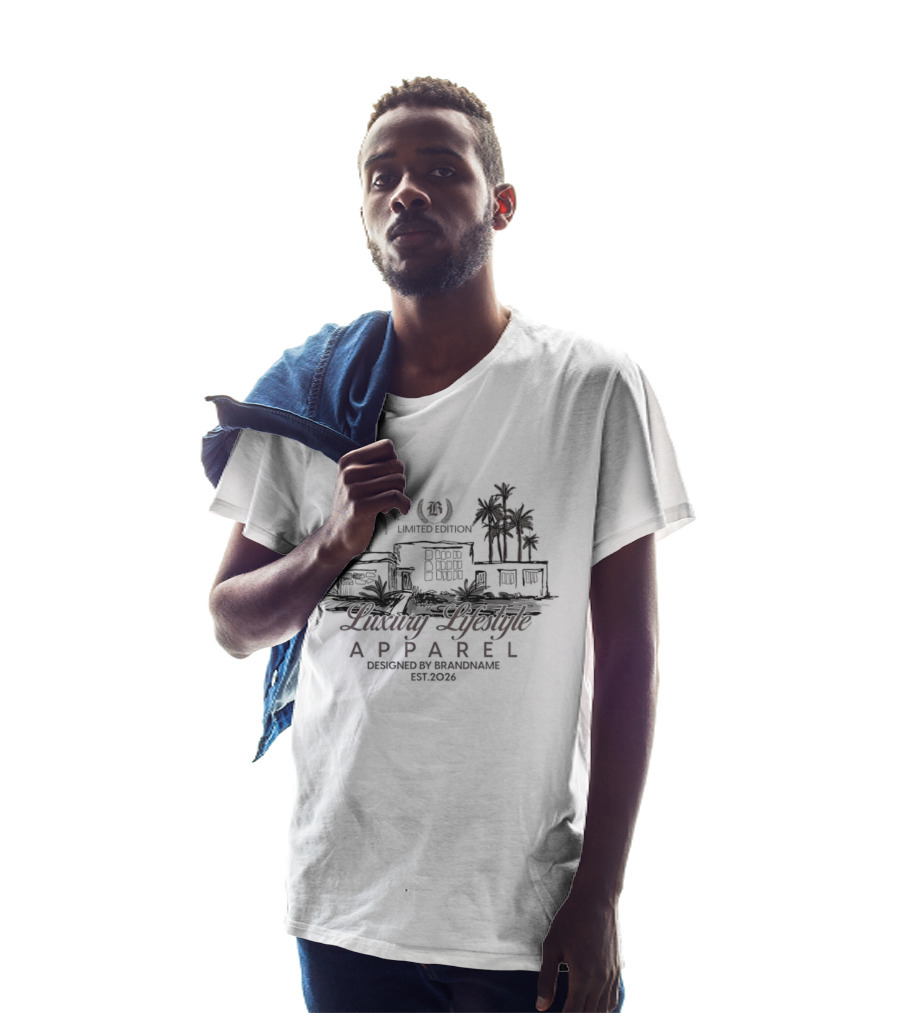 Luxury Lifestyle Apparel Limited Edition Brandname Est 2026 Palm Trees T-Shirt