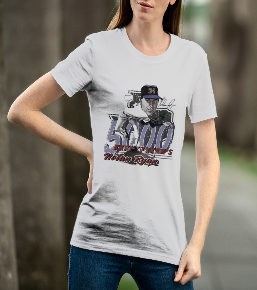 Nolan Ryan 5000 Strikeouts Texas Rangers Bruce Stark T-Shirt