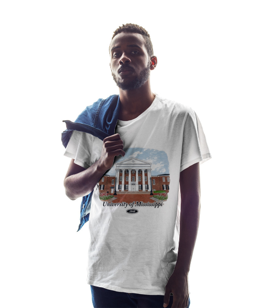 University Of Mississippi Ole Miss Rebels Football 1848 Campus Building T-Shirt