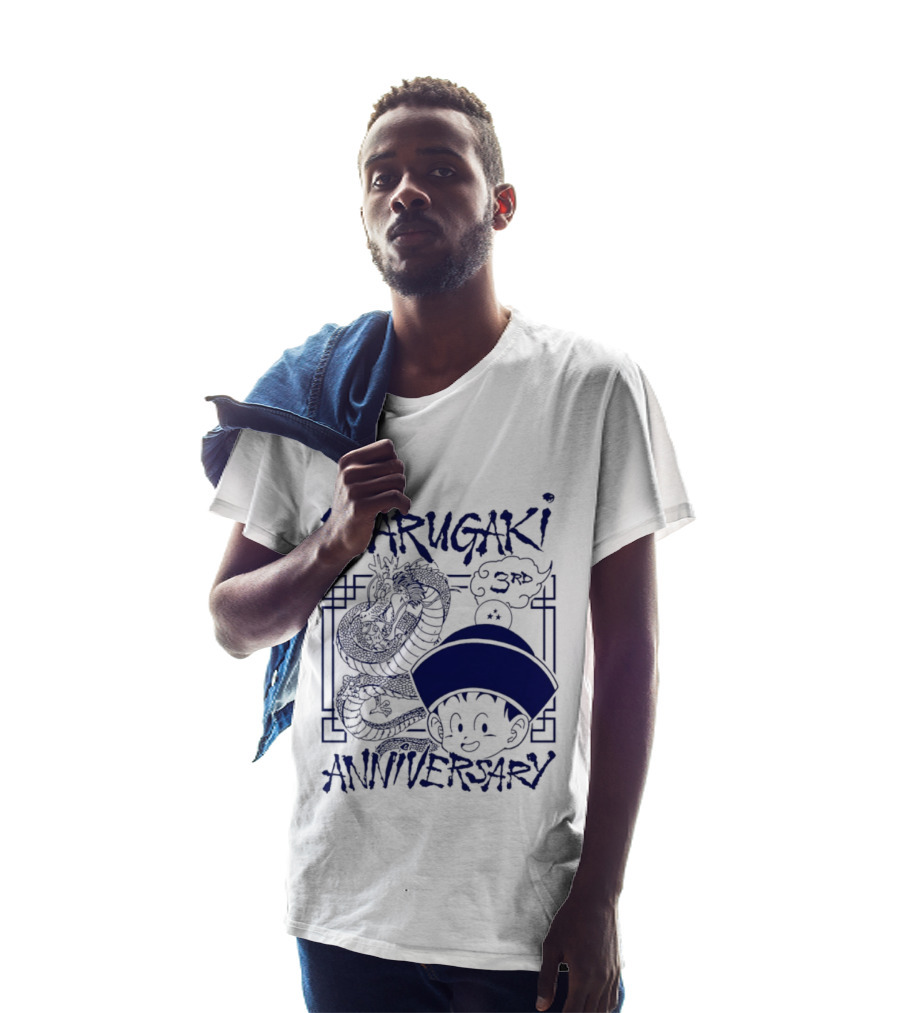 Warugaki 3th Anniversary With Dragon And Child In Blue T-Shirt