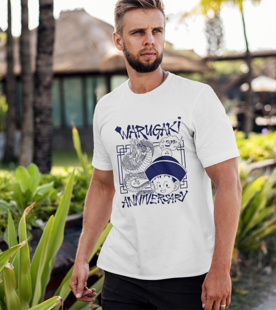 Warugaki 3th Anniversary With Dragon And Child In Blue T-Shirt