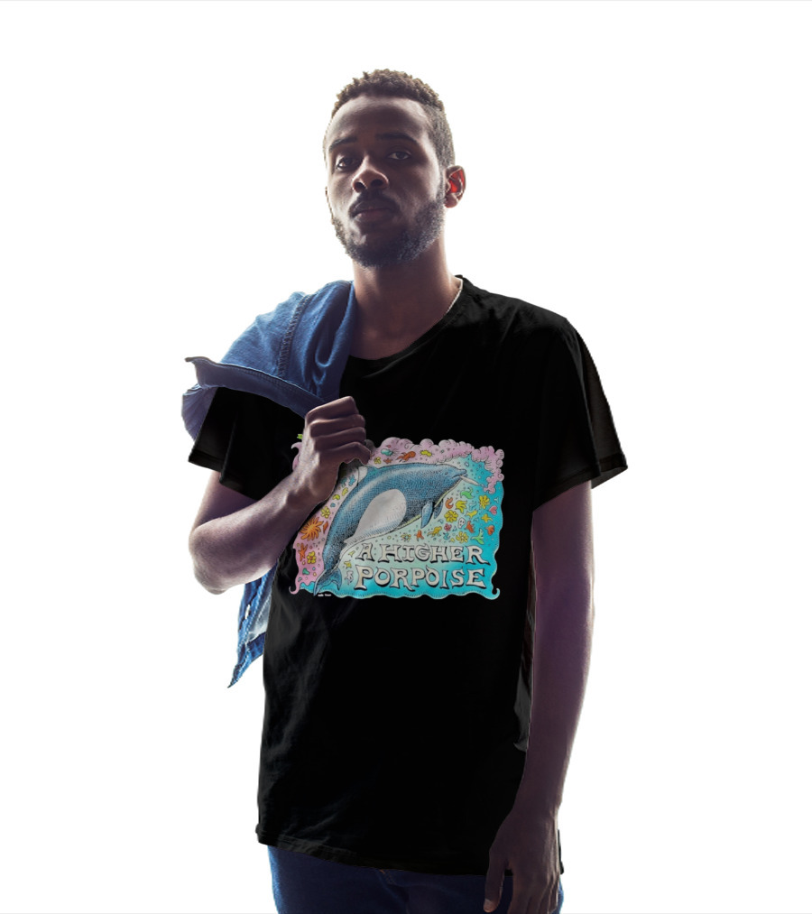 A Higher Porpoise Colorful Dolphin Psychedelic T-Shirt