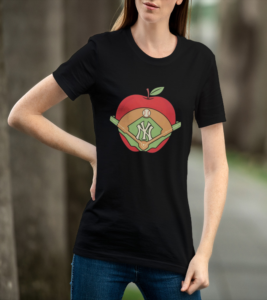 New York Yankees Baseball Apple MLB Stadium T-Shirt