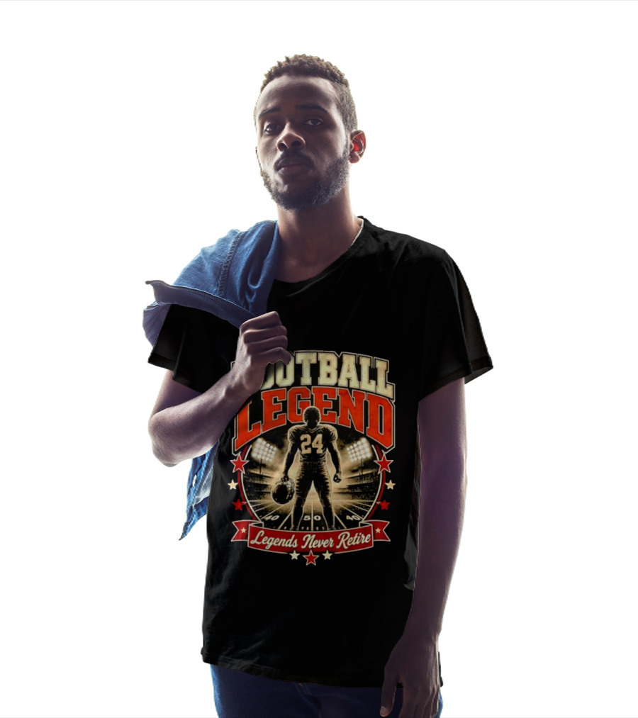 Football Legend 24 Legends Never Retire Stadium Stars T-Shirt