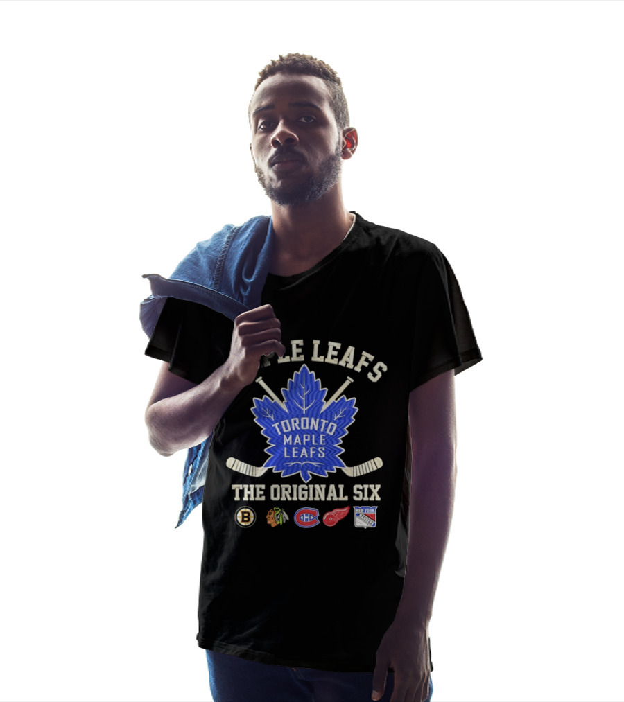 Toronto Maple Leafs The Original Six NHL Hockey Teams Logos T-Shirt