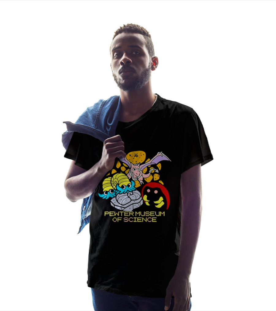 Pewter Museum Of Science Kabuto Omanyte Aerodactyl Fossils T-Shirt