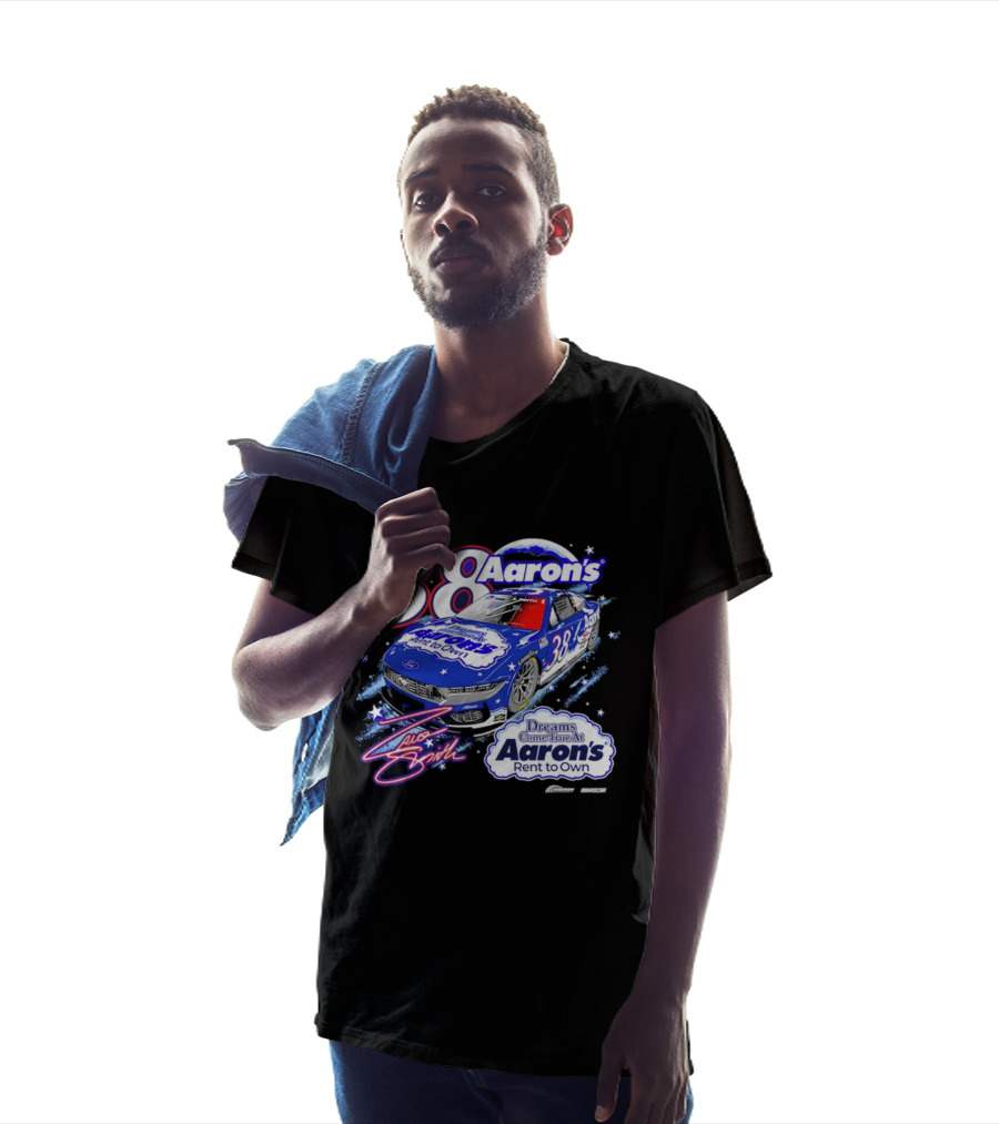 Zane Smith 38 Aaron's Dreams Come True Rent To Own Racing Car T-Shirt
