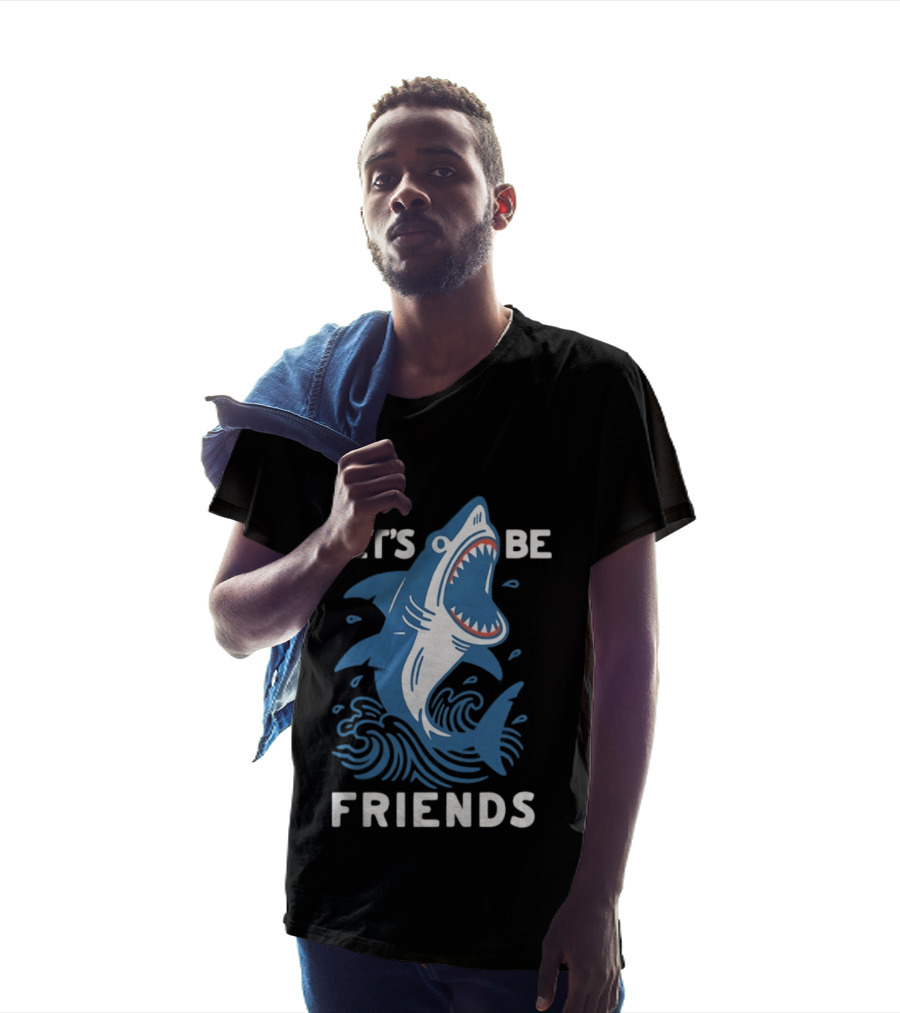 Let's Be Friends Shark Waves T-Shirt