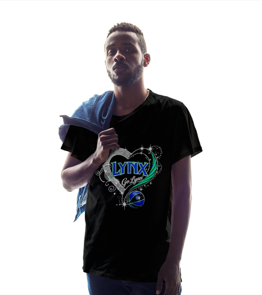 Lynx Go Lynx Minnesota Lynx WNBA Basketball Heart Stars T-Shirt