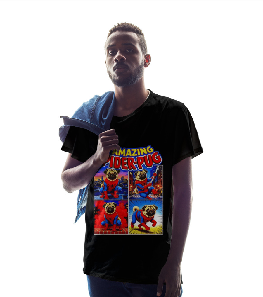 The Amazing Spider Pug Marvel Spider Man Parody Comic T-Shirt