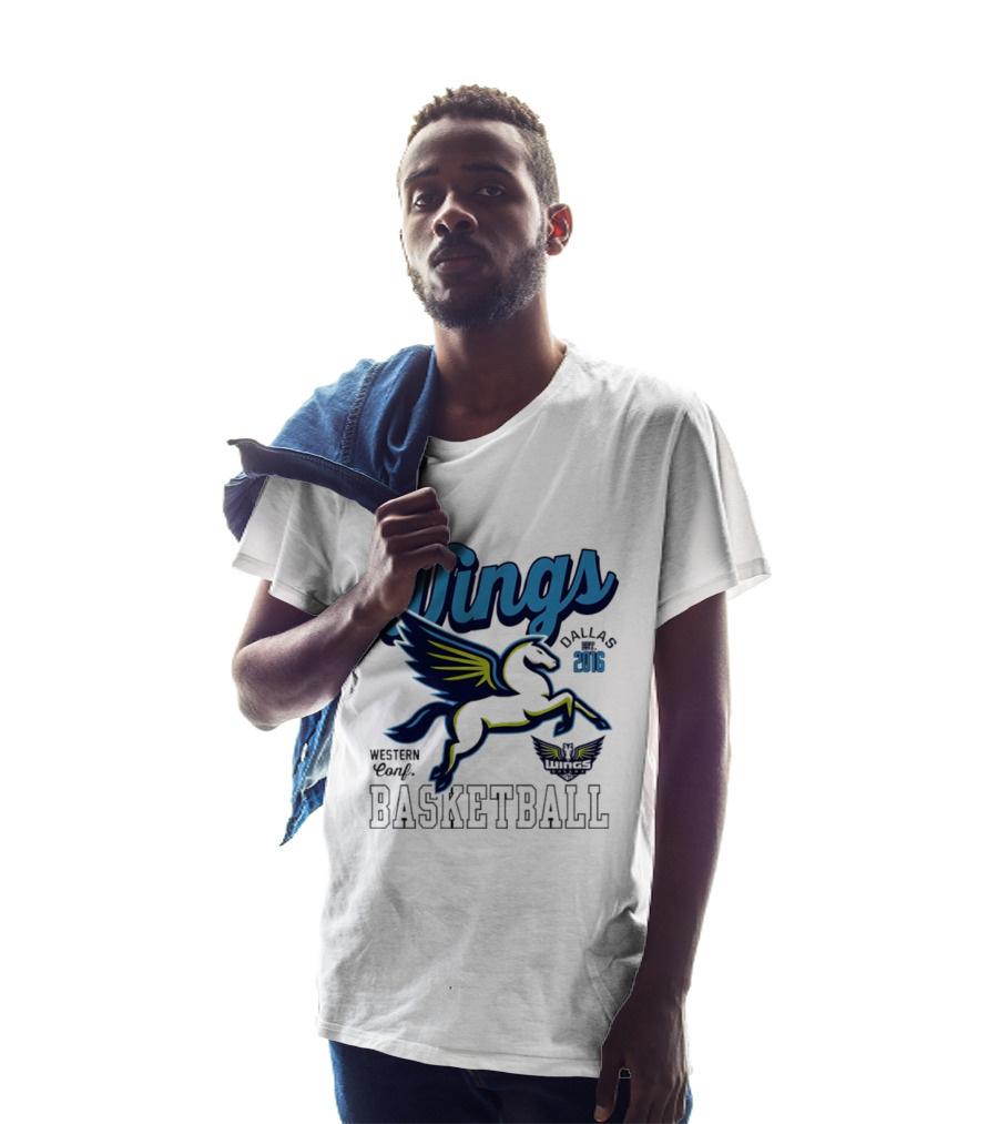 Wings Dallas 2016 Western Conf Basketball Mitchell And Ness T-Shirt