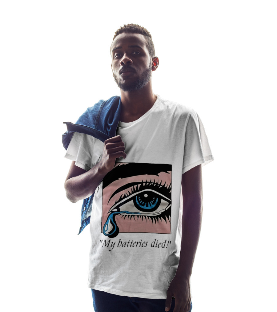 Doc Johnson My Batteries Died Tearful Eye T-Shirt
