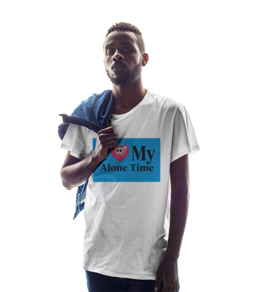 I Heart My Alone Time With Pink Heart Eyes T-Shirt