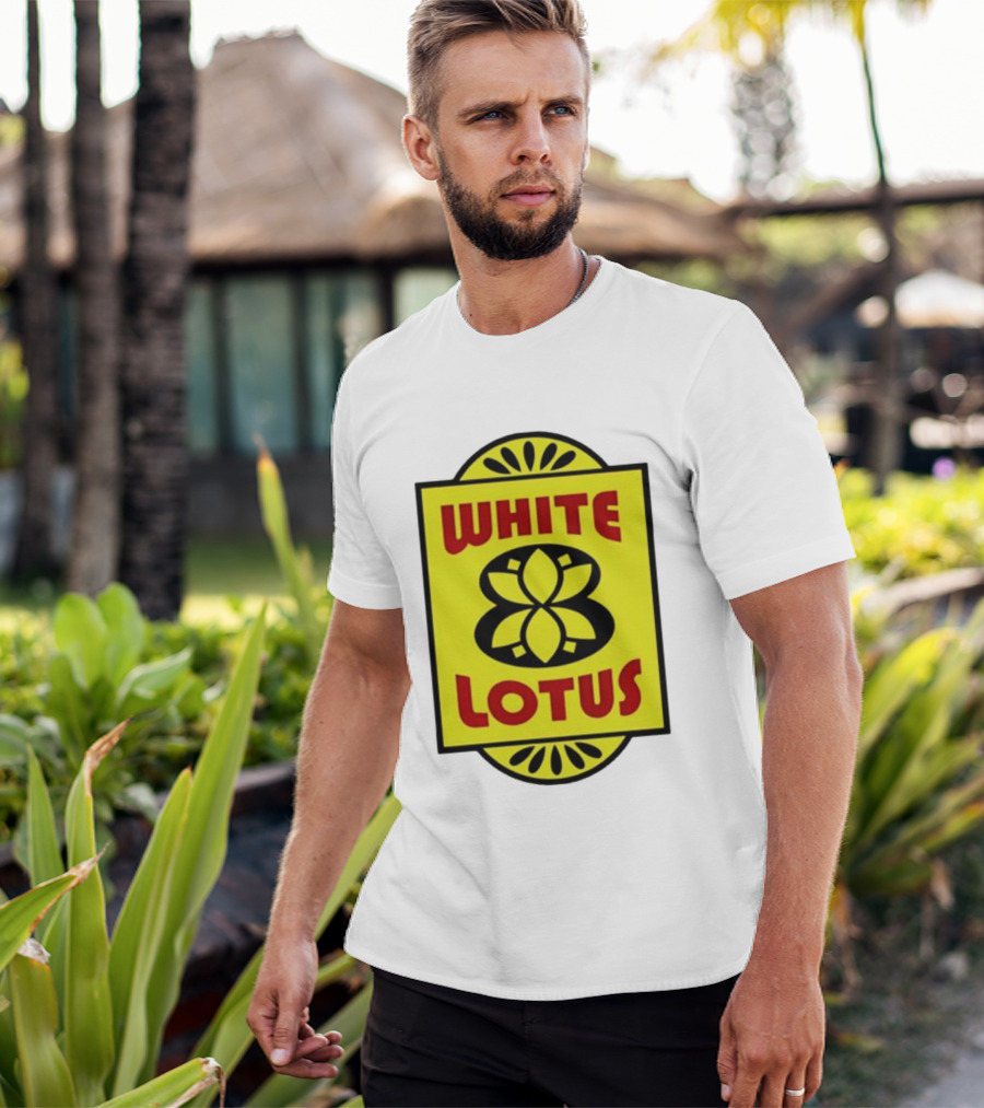 White Lotus Retro Motel Sign T-Shirt