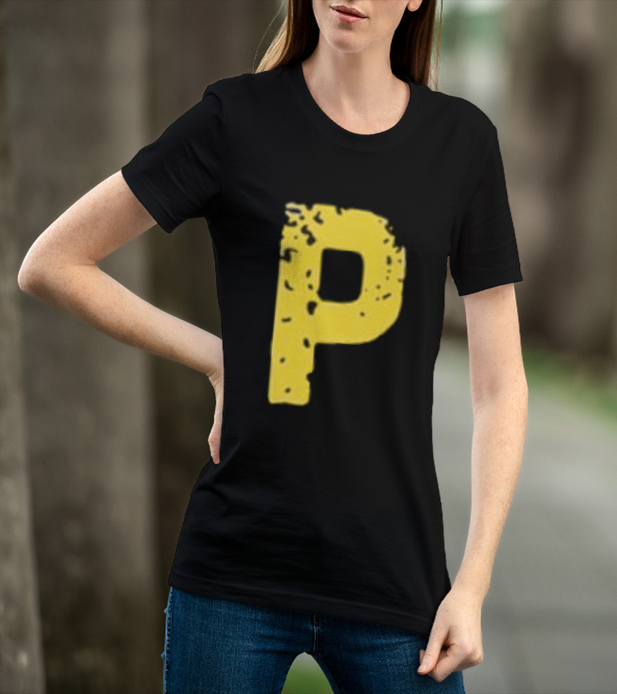 2026 Pirates IUP Night Yellow Pirate Letter P T-Shirt