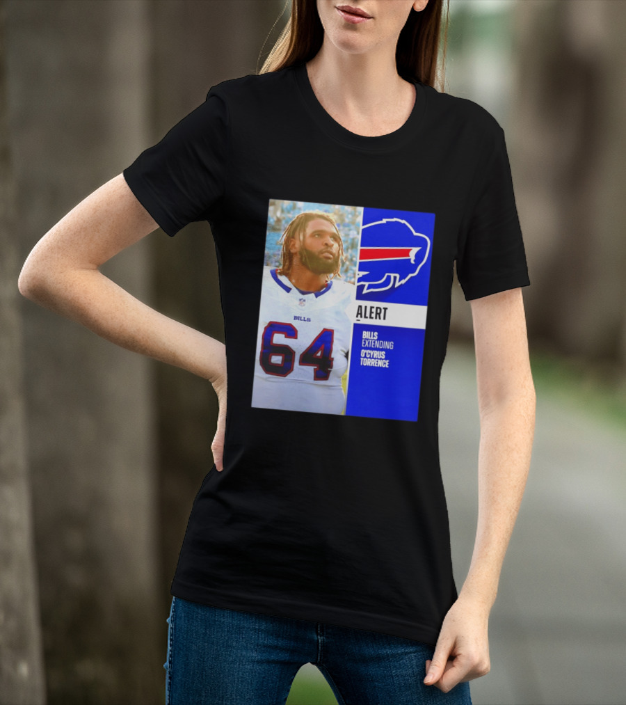 Buffalo Bills Alert Extending O'Cyrus Torrence Number 64 T-Shirt