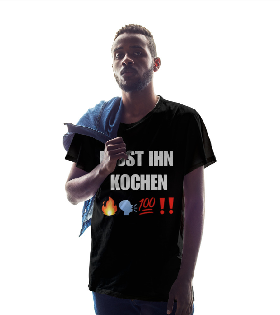Lasst Ihn Kochen Fire Emoji 100 Exclamation Marks T-Shirt