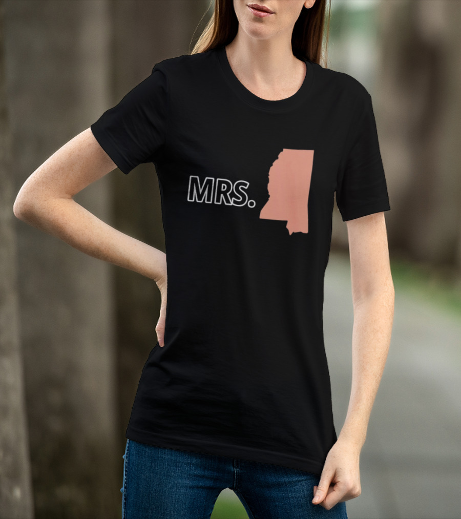 Mrs Mississippi State Map T-Shirt