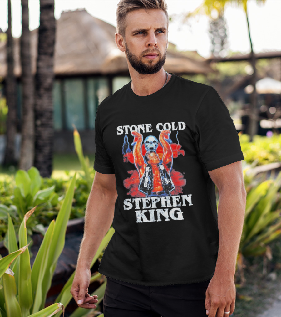 Stone Cold Stephen King 3 16 WWE Horror Scary Mashup T-Shirt