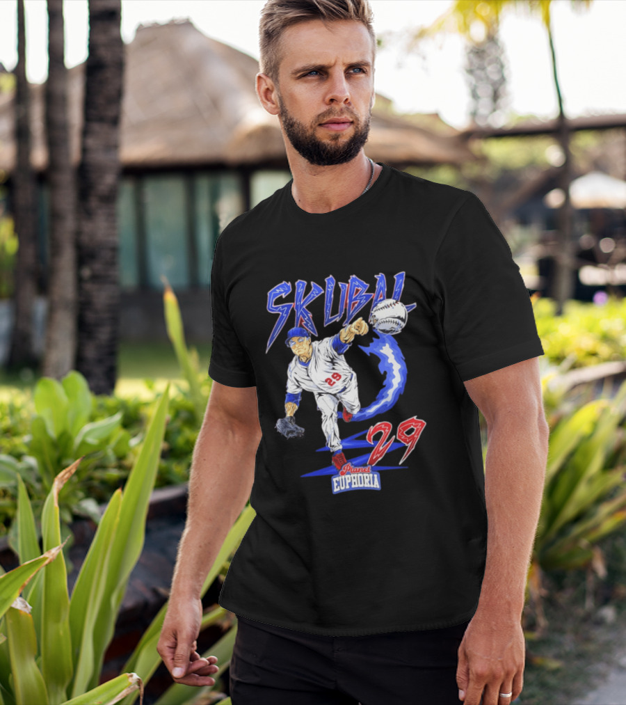 Tarik Skubal 29 Planet Euphoria Dodgers MLB Comic 2026 T-Shirt