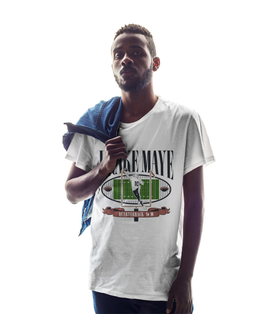 Drake Maye Quarterback No. 10 Football Gridiron Standouts T-Shirt