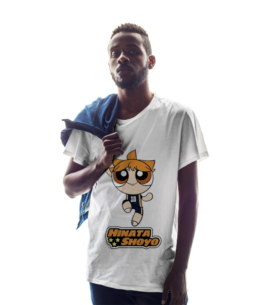 Hinata Shoyo Haikyuu Powerpuff Girls Crossover Anime Volleyball Player T-Shirt