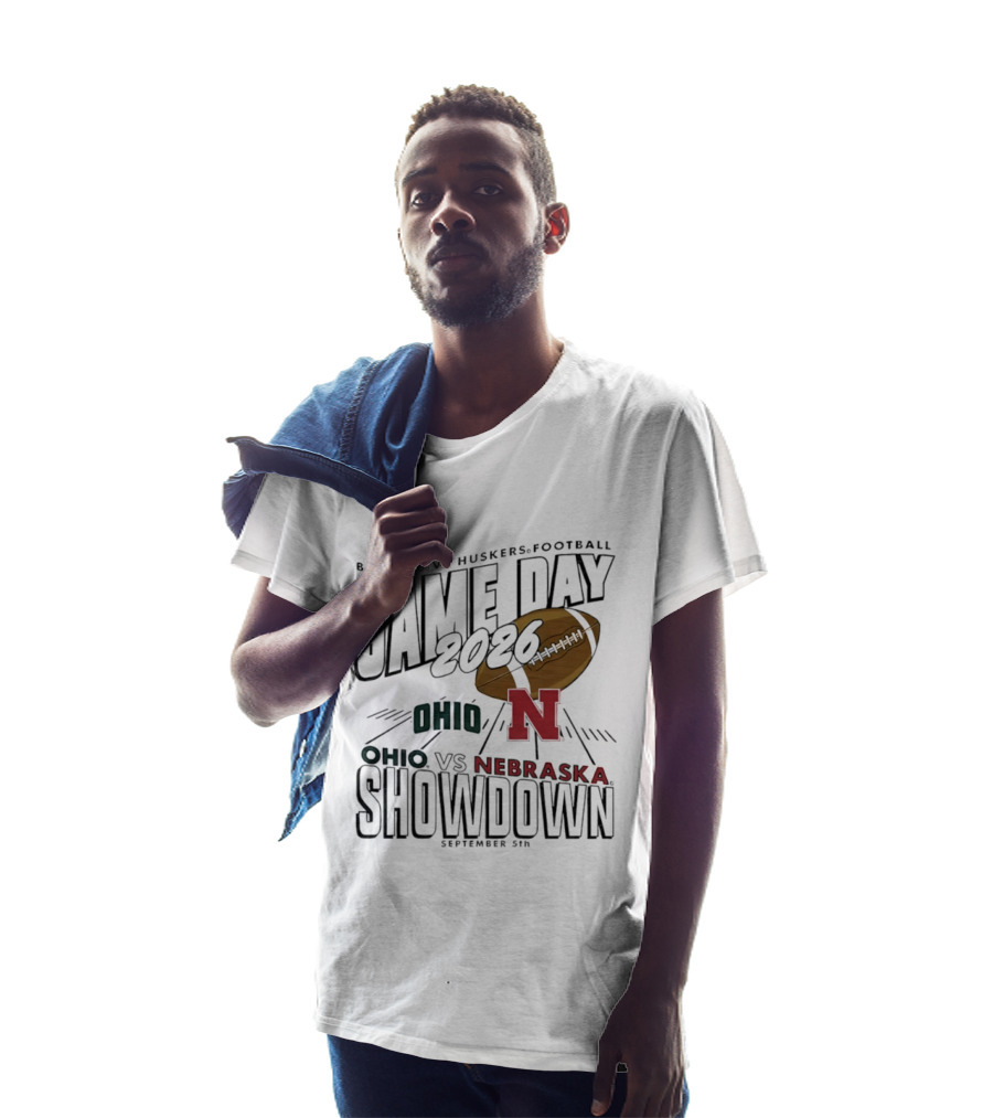 Bobcats Vs Huskers Football Game Day 2026 Ohio Vs Nebraska Showdown September 5th T-Shirt