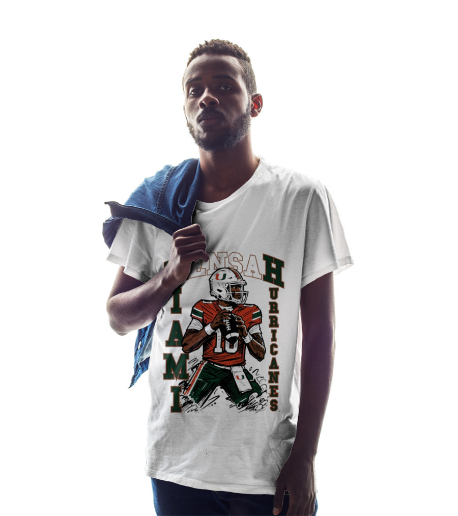 Mensah Miami Hurricanes NCAA Football Player 18 T-Shirt