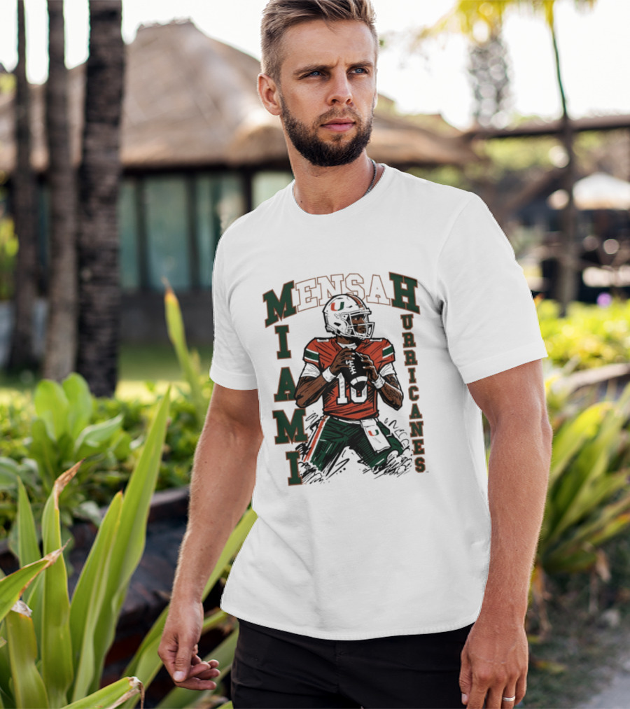 Mensah Miami Hurricanes NCAA Football Player 18 T-Shirt