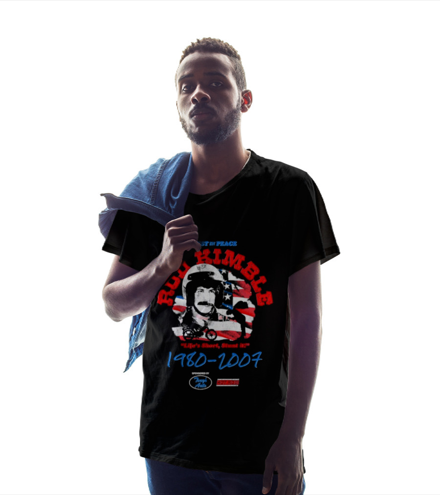 Rest In Peace Rod Kimble Life's Short Stunt It 1980 2007 America Stars And Stripes T-Shirt