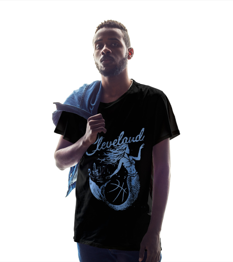 Cleveland Mermaid Cityscape Basketball T-Shirt