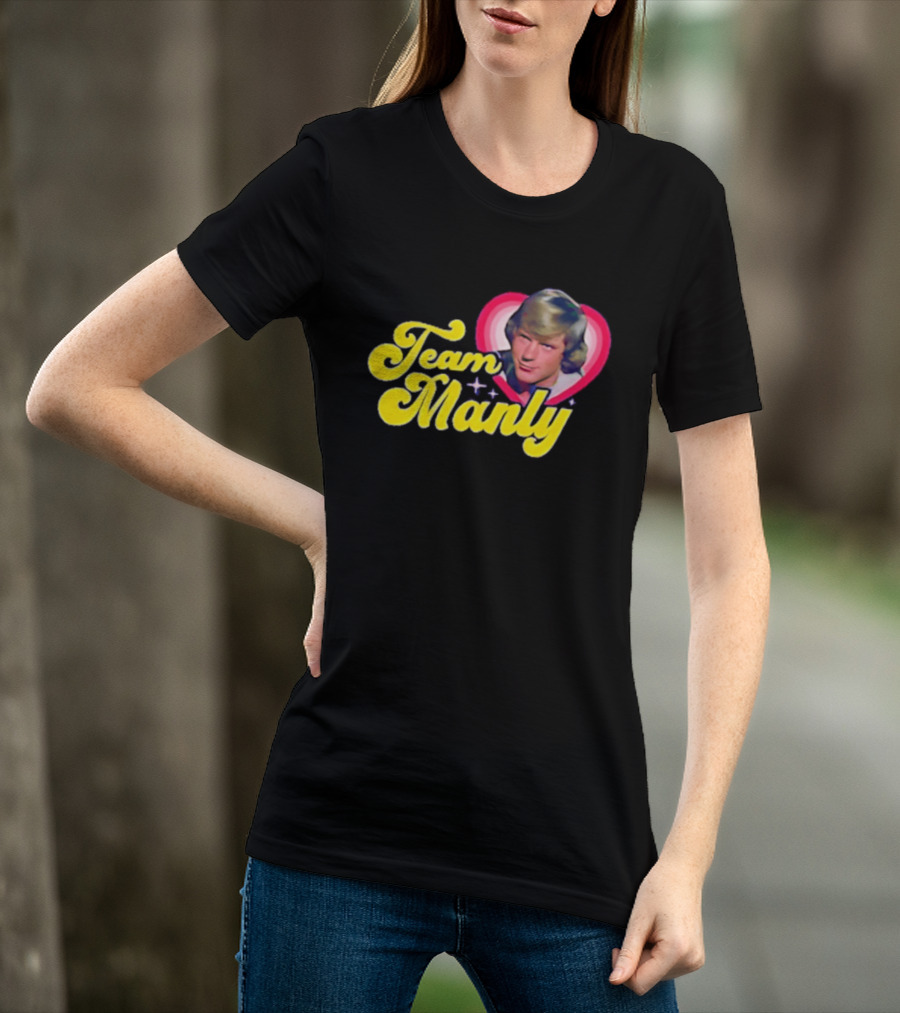 Team Manly Bobby Sherman Retro Heart T-Shirt
