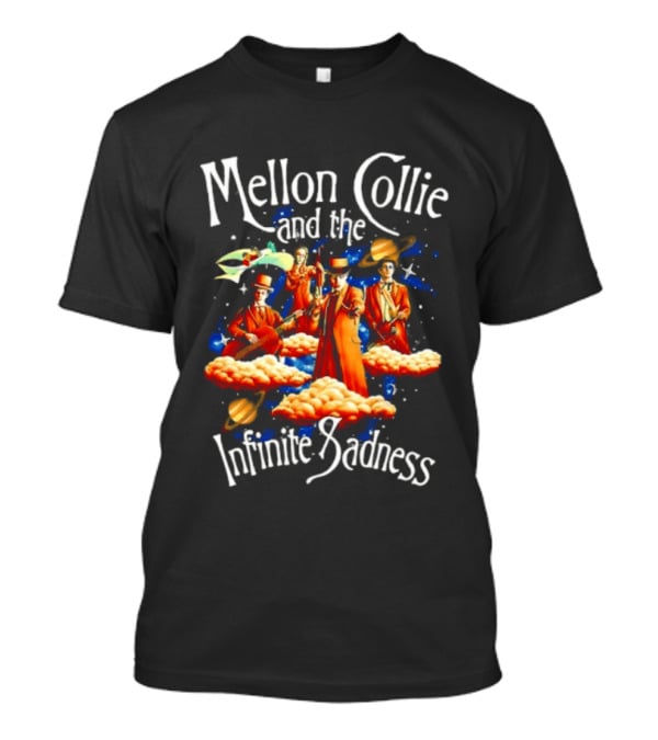 Mellon Collie And The Infinite Sadness Band Members With Surreal Clouds And Vibrant Splashes T-Shirt