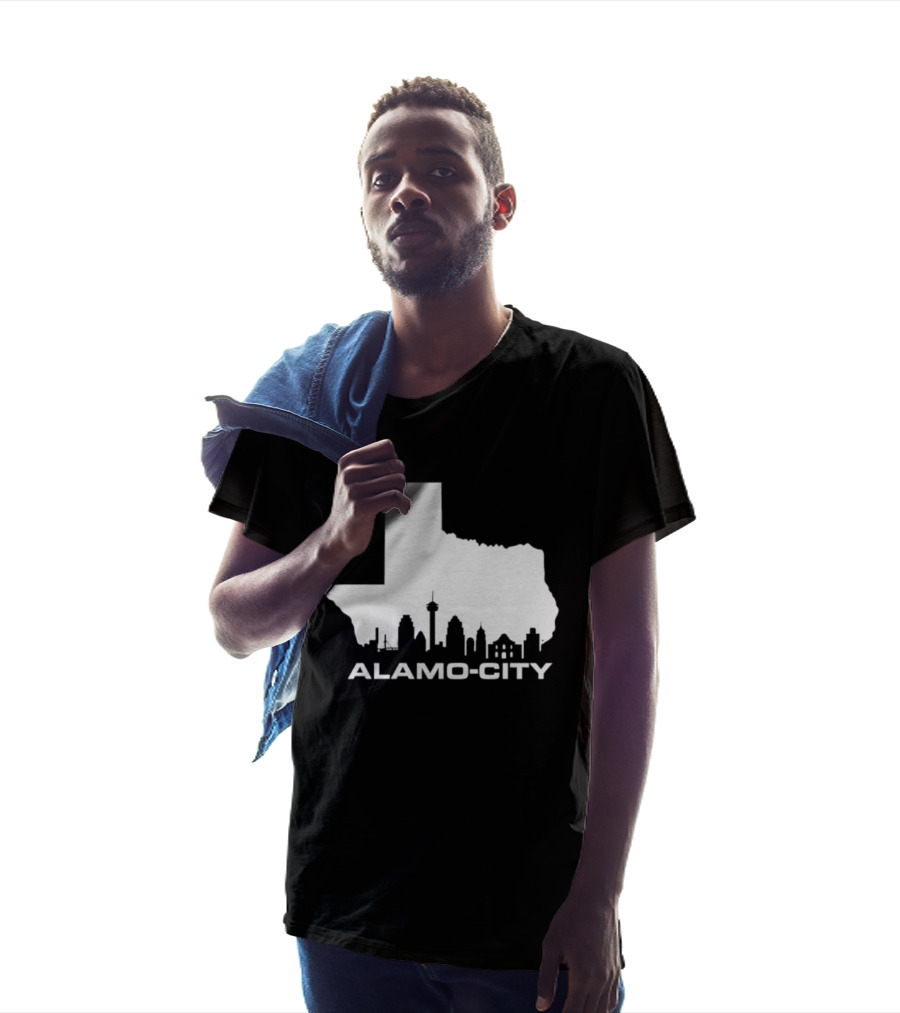 Alamo City San Antonio Skyline Texas Map T-Shirt