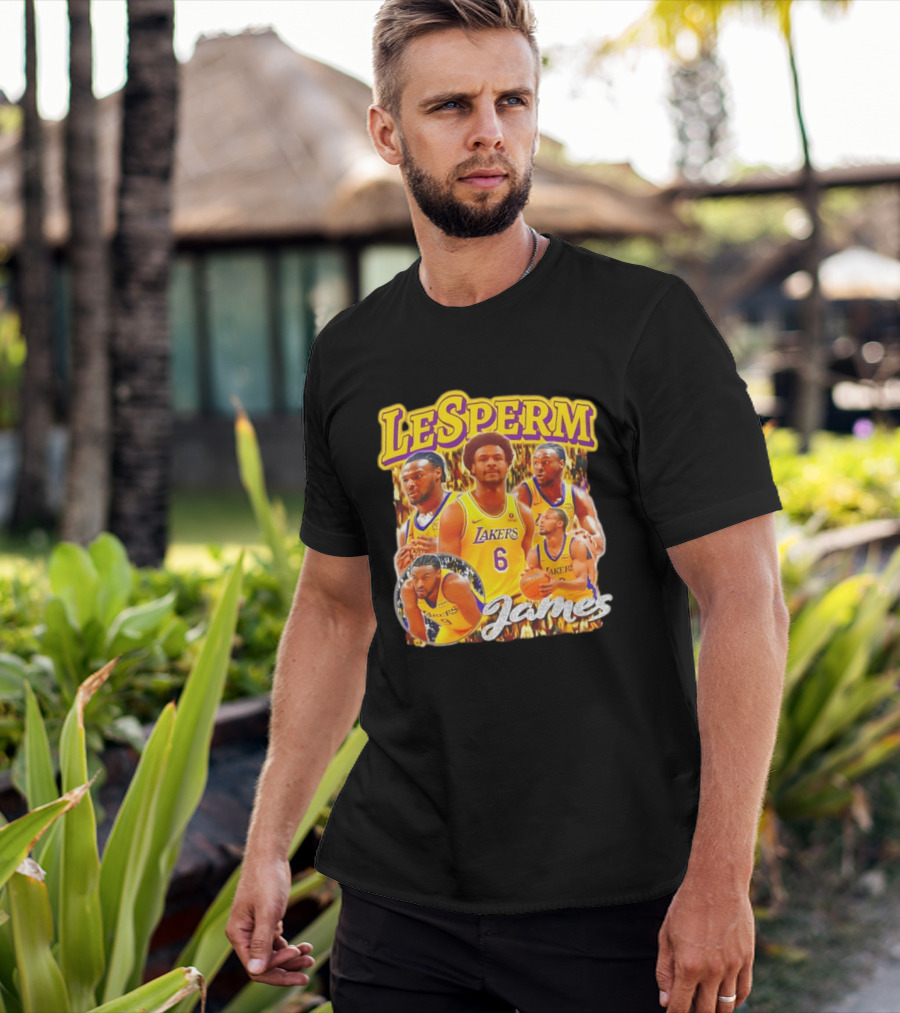 LeSperm James Lakers 90s Bootleg T-Shirt