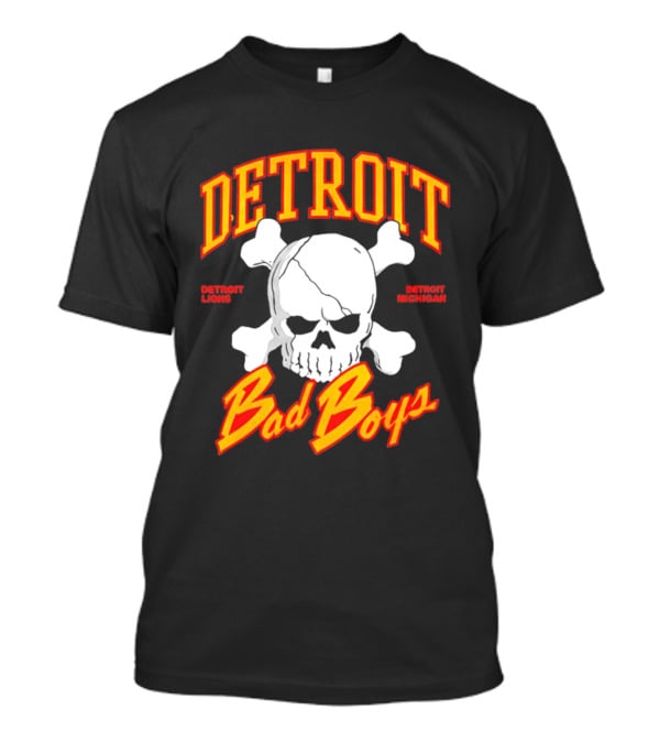 Detroit Lions Bad Boys Skull Detroit Michigan T-Shirt
