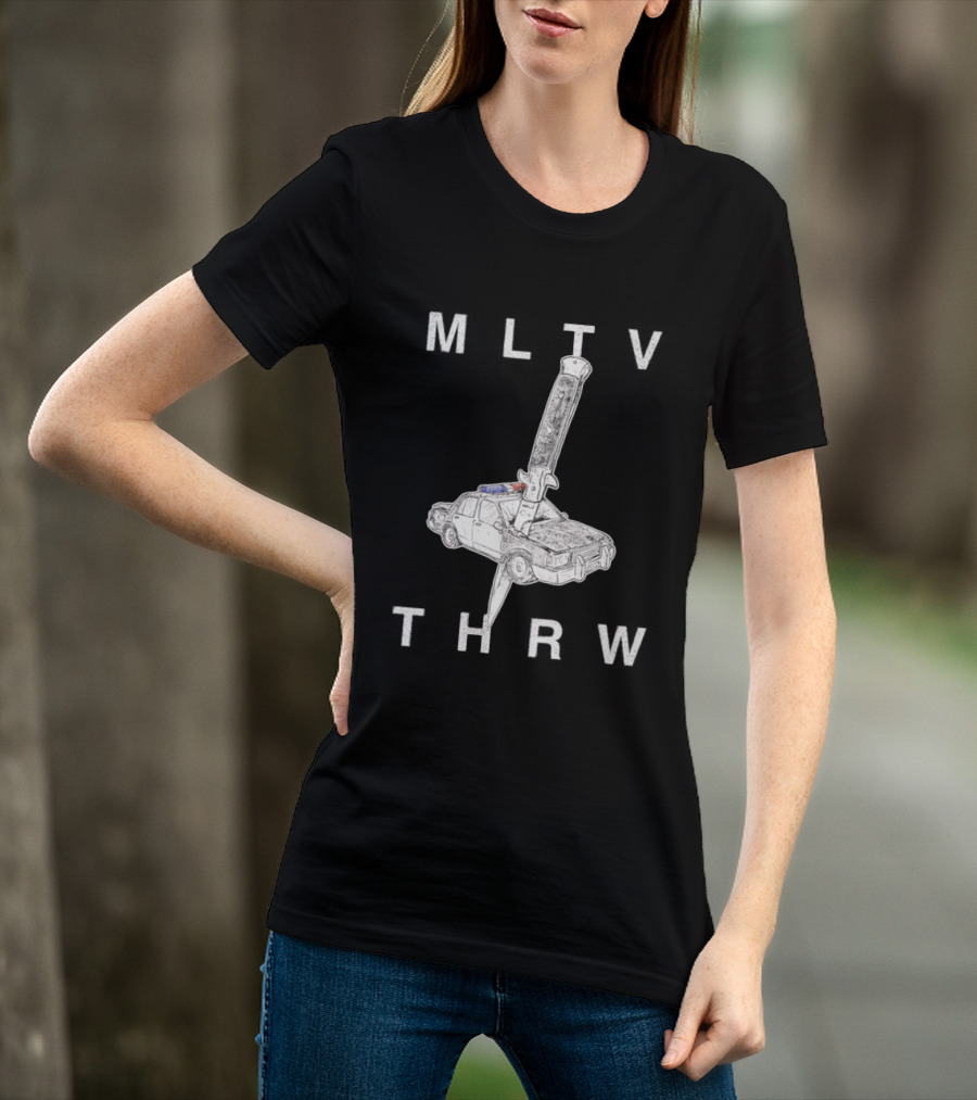MLTV THRW Police Car Knife Punk T-Shirt