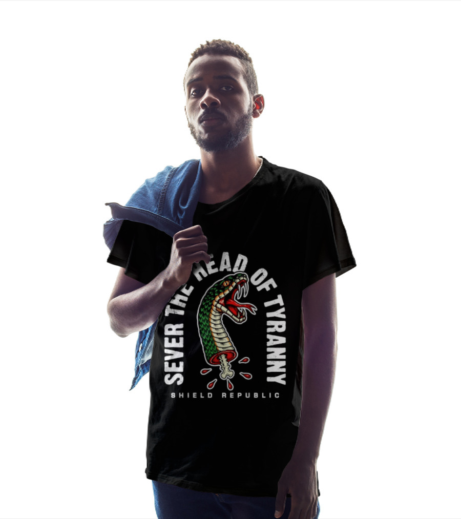 Sever The Head Of Tyranny Shield Republic Snake T-Shirt