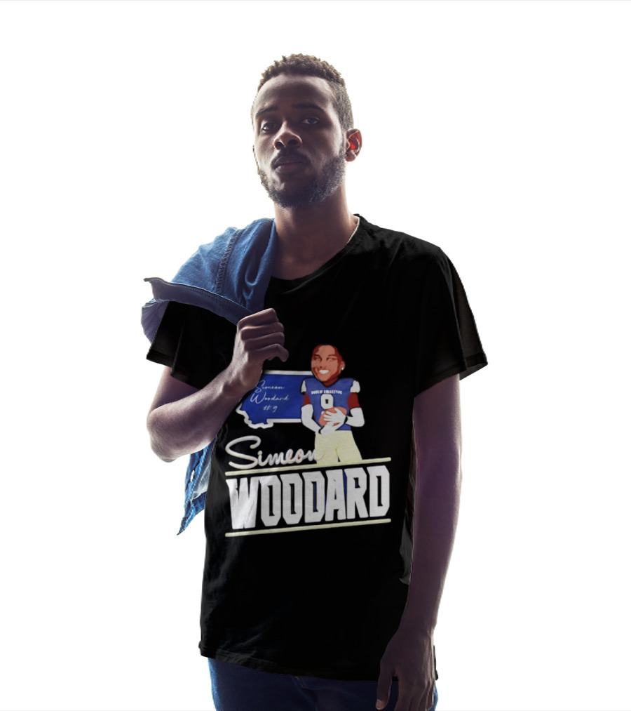 Simeon Woodard 9 Montana State Bobcats Football T-Shirt