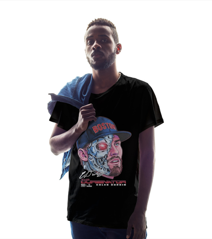 Boston Red Sox The Durbinator Caleb Durbin Cyborg Baseball T-Shirt