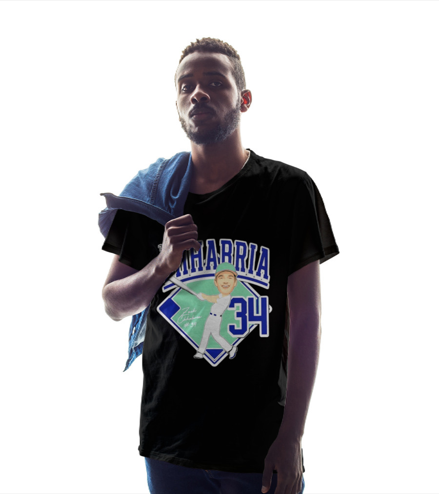 Chhabria 34 Drew University Athletics Baseball Caricature Zach Chhabria T-Shirt