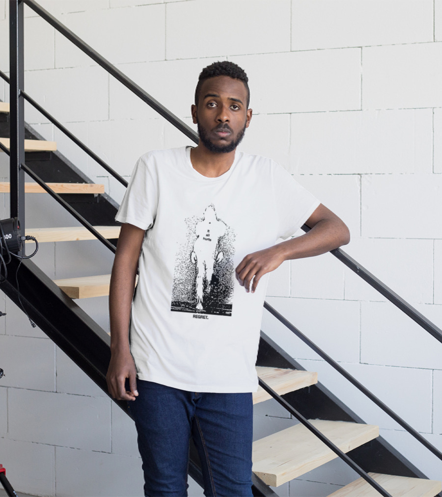 It All Hurts Regret Sadness Existential Skeleton Ghostly Figure T-Shirt