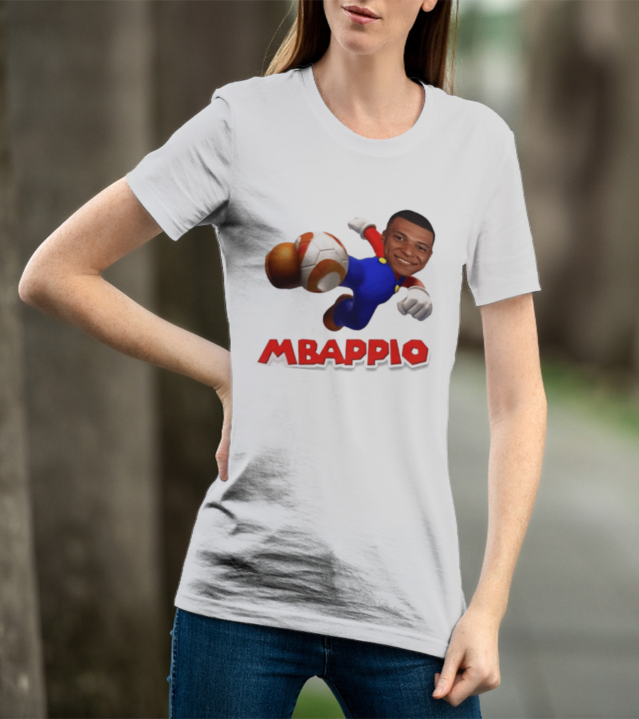Kylian Mbappe Mbappio X Mario Meme Football T-Shirt