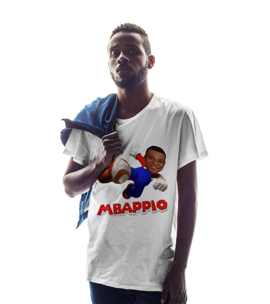 Kylian Mbappe Mbappio X Mario Meme Football T-Shirt